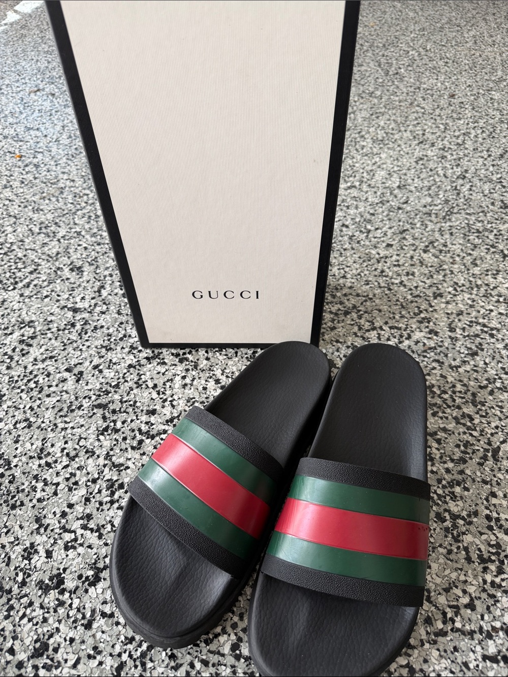 Gucci Men's Web Slide Sandal